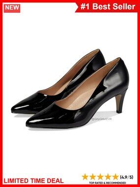Marc Joseph New York Trinity Pl Pump Faux Leather Block Heel